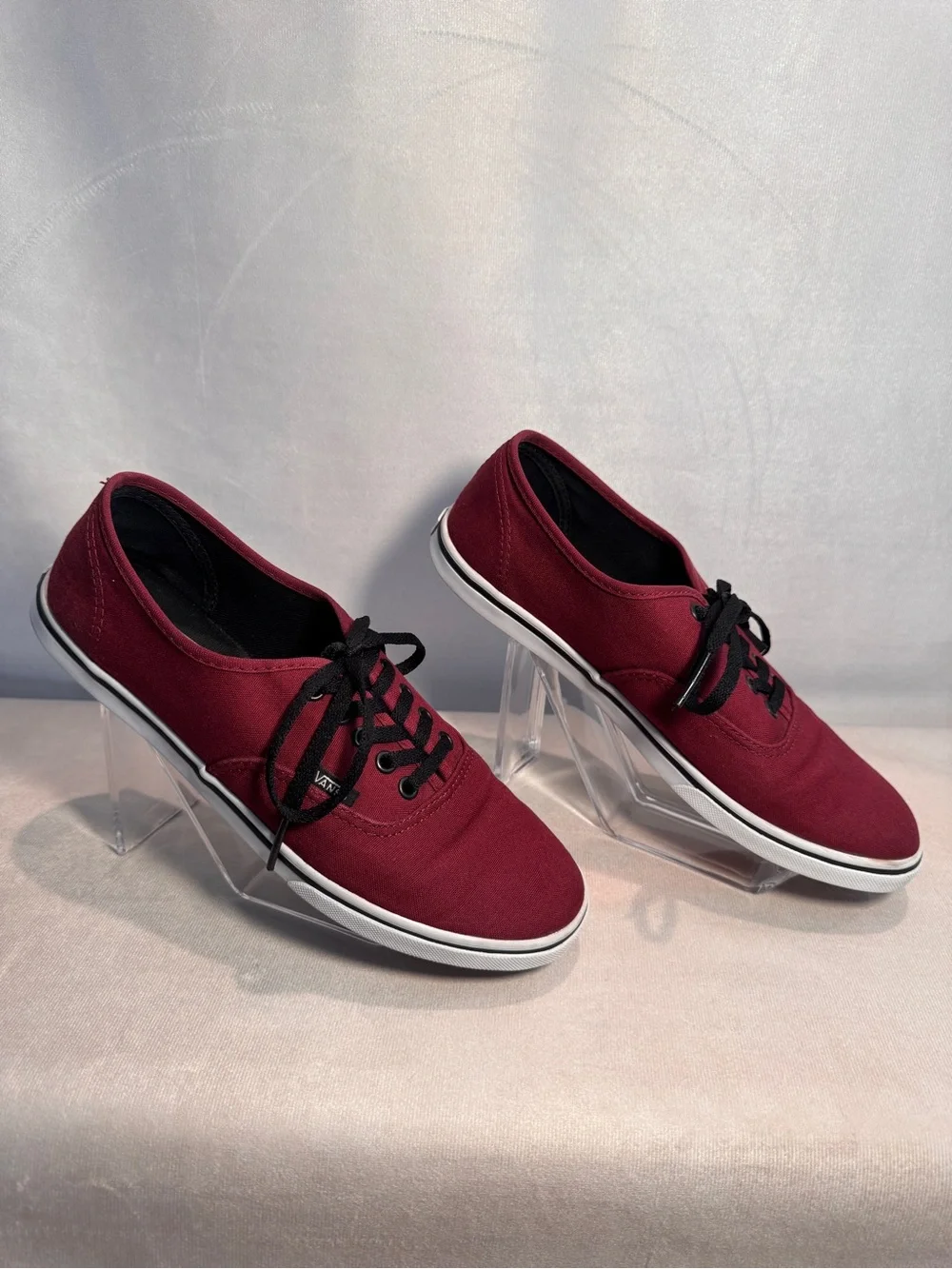 Vans Authentic Lo Pro Canvas Sneakers - Burgundy with Black Laces